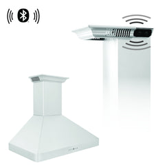 ZLINE Wall Mount Range Hood in Stainless Steel with Built-in CrownSound™ Bluetooth Speakers - KF2CRN-BT - The Home Selection