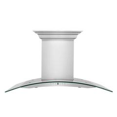 ZLINE Wall Mount Range Hood in Stainless Steel with Built-in CrownSound Bluetooth Speakers - KN4CRN-BT - The Home Selection