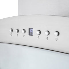 ZLINE Wall Mount Range Hood in Stainless Steel with Built-in CrownSound® Bluetooth Speakers - KNCRN-BT - The Home Selection