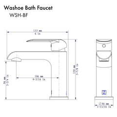 ZLINE Washoe Bath Faucet in Chrome, WSH-BF-CH - The Home Selection