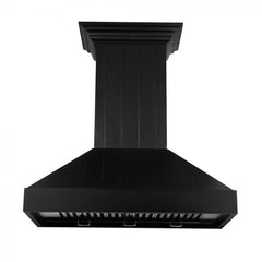 ZLINE Wooden Wall Mount Range Hood In Black - Includes Motor - KPCC - The Home Selection