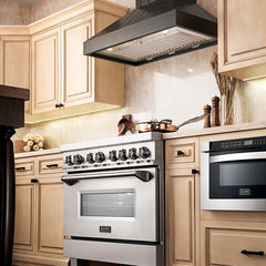 ZLINE Wooden Wall Mount Range Hood In Black - Includes Motor - KPCC - The Home Selection