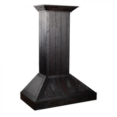ZLINE Wooden Wall Mount Range Hood In Rustic Dark Finish - Includes Motor - KPDD - The Home Selection