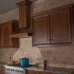 ZLINE Wooden Wall Mount Range Hood In Rustic Light Finish - Includes Motor - KPLL - The Home Selection