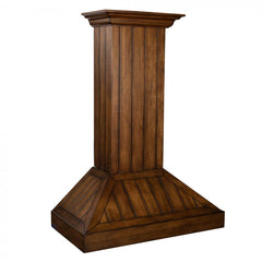 ZLINE Wooden Wall Mount Range Hood In Rustic Light Finish - Includes Motor - KPLL - The Home Selection