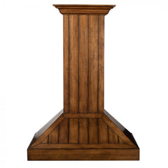 ZLINE Wooden Wall Mount Range Hood In Rustic Light Finish - Includes Motor - KPLL - The Home Selection