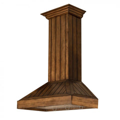ZLINE Wooden Wall Mount Range Hood In Rustic Light Finish - Includes Motor - KPLL - The Home Selection