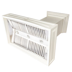 ZLINE Wooden Wall Mount Range Hood in White - Includes Motor - 321TT - The Home Selection