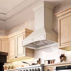 ZLINE Wooden Wall Mount Range Hood in White - Includes Motor - 321TT - The Home Selection