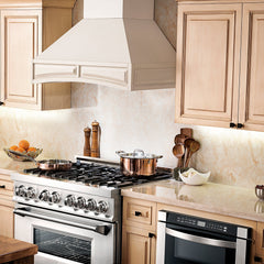 ZLINE Wooden Wall Mount Range Hood in White - Includes Motor - 321TT - The Home Selection