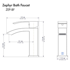 ZLINE Zephyr Bath Faucet in Chrome, ZEP-BF-CH - The Home Selection